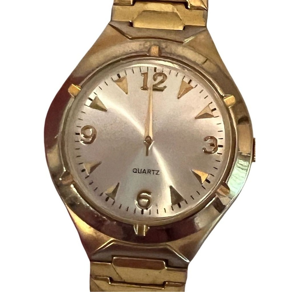 Vintage Men's Advance Quartz‎ Gold Tone Wristwatch Classic Style PUR54807W
